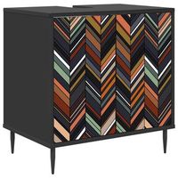 mueble de cuarto de bano ommen roble negro 60 x 40 x 61 cm vidaxl