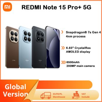 Xiaomi Redmi Note 15 Pro + 5g Versión Global Pantalla de 6.83 Pulgadas Nfc Snapdragon ®     7S Gen 4 200Mp Dolby Atmos ®     Cámara