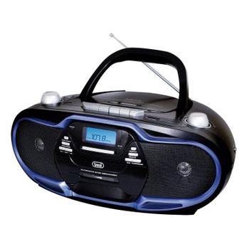 Radio CD Trevi CMP 574 20 W RMS USB Cassette Radio FM Portátil Azul