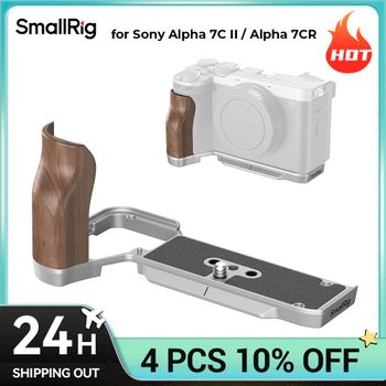 Empuñadura en forma de L SmallRig A7C II / A7CR para Sony Alpha 7C II / Alpha 7CR, con mango de madera, placa de liberación rápida para Arca
