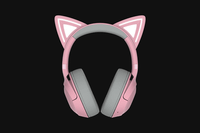 auriculares gaming razer kraken kitty bluetooth v2 quartz  inalambricos  rgb  rosa