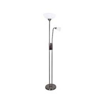lampara de pie milano bel air 40w con brazo orientable plata 178 cm