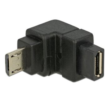 Adaptador DeLOCK USB 2.0 Micro-B Macho a Hembra Negro