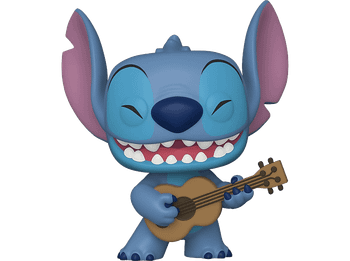 Figura Funko Pop! - Lilo & Stitch: Stitch con Ukelele, Vinilo, 10 cm