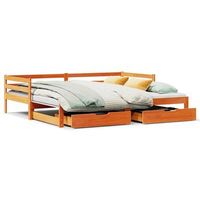 sofa cama nido con cajones madera maciza de pino 90x190 cm vidaxl