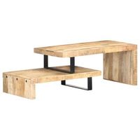 juego de mesas de centro 2 unidades madera maciza de mango vidaxl