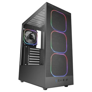 Mars Gaming Mc-nebula Caja Gaming Atx 4 Ventiladores Argb 120mm Cablehatch Cristal Templado Negro