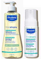 mustela stelatopia aceite de bano 500 ml  stelatopia champu mousse 150 ml