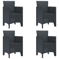 sillas de jardin 4 uds antracita polirratan cfw921745