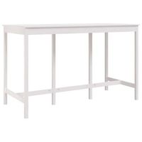 mesa alta de bar madera maciza de pino blanco 180x80x110 cm vidaxl