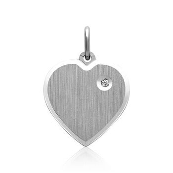 Colgante plata 925 circonita forma corazón