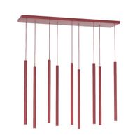 lampara colgante uza burdeos 9 luces
