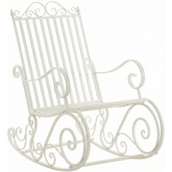 Mecedora Smilla Metal Blanco 90x56x94 Cm Clp