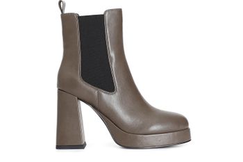 botín mujer con elástico taupe 40