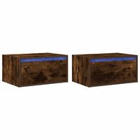 mesita de noche 355x51x25 cm madera - marron