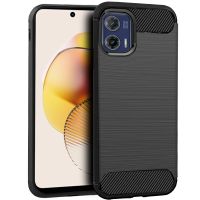 cool carcasa carbon negro para motorola moto g73 5g