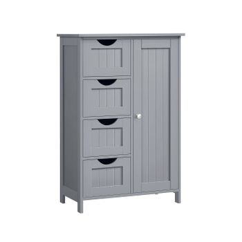 Gabinete de Madera con 4 Cajones, Gris Paloma / 4 Schubladen (30T x 55B x 82H cm)