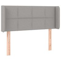 cabecero accesorio para dormir mueble de dormitorio con borde lateral 93 x 16 x 7888 cm tela gris claro tdl0205097
