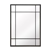 espejo rectangular de metal negro 97x67 cm