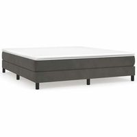estructura de cama con somier terciopelo gris oscuro 160x200cm vidaxl