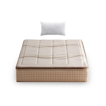 Colchón Muelles Ensacados Y Latex, Premium 90x190 Altura 31 Cm Con Almohada Fibra De 90, Calypso
