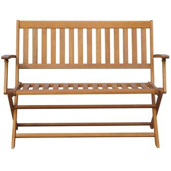 Banco De Jardín | Banco De Exterior | Silla De Jardín Madera Maciza De Acacia 120 Cm