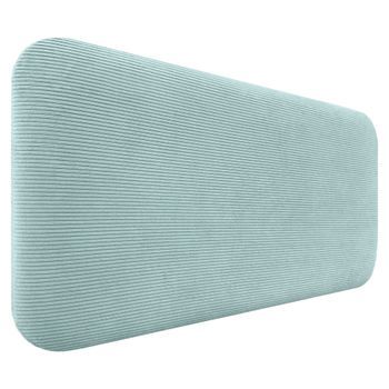 Dhome Cabecero Tapizado En Pana Liso Redondeado Pana Para Pared Acústicos Cabeceros Absorbentes Cabezal Cama Dormitorio (verde Agua, 95cm)