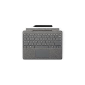 Teclado Microsoft Surface Pro con Lápiz Slim QWERTZ Alemán Platino