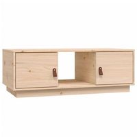 mesa de centro con compartimentos de almacenamiento 100 x 50 x 35 cm madera maciza de pino dec031281