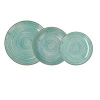 vajilla porcelana turquesa 18 piezas