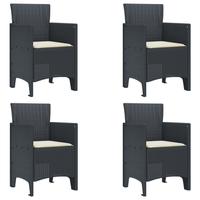sillas de jardin con cojines 4 uds antracita rattan sintetico cfw105851