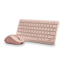 ngs fantasy kit teclado  raton multifuncion recargables y silenciosos 12 teclas multimedia rosa
