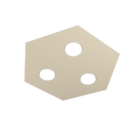 lampara de techo toplight hexagonal hexagon 3 luces max 9w con casquillo gx53 estructura color arena diseno moderno 40x46x3cm