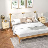 conjunto 2 mesillas de noche de melamina-homcom natural