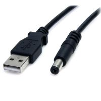 cable adaptador usb a macho a conector barrel tipo m 55mm 5v dc 2m startech