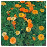 legendarte - cuadro lienzo impresion digital - marigolds - koloman moser - decoracion pared cm 60x60