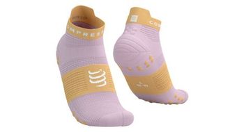 Compressport pro racing v4 0 ultralight run low socks rosa naranja