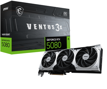 MSI GeForce RTX 5080 VENTUS 3X OC PLUS 16GB GDDR7 DLSS 4