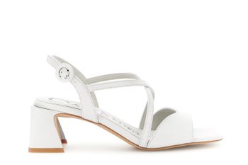 sandalias de piel napa con tiras cruzadas ivory 41