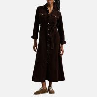 polo ralph lauren cotton-corduroy day dress - uk 14