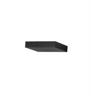 guia - aplique led de aluminio fabas luce - led integrado ip20 negro - 32 cm