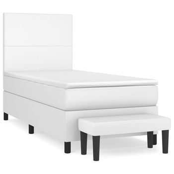 Cama Tapizada 203x83x128 Cm Vinilo - Blanco