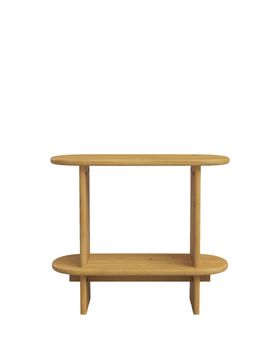 Mesa auxiliar de madera de abeto en color marrón claro 70 cm