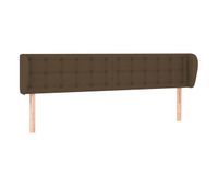 vidaxl cabecero de tela marron oscuro 203x23x7888 cm