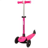 patinete 3 ruedas infantil aluminio manillar desmontable 26x61x625 cm fucsia