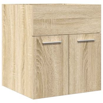 Mueble De Lavabo De Baño | Armario De Baño Madera Roble Sonoma 41x38,5x46 Cm