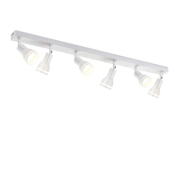 Naxis - foco de techo de metal, color blanco, 83 cm, 6 luces, gu10