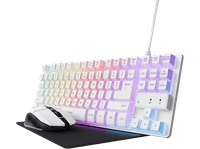 pack gaming - trust gxt 794 raton inalambrico teclado compacto tkl retroiluminacion blanco