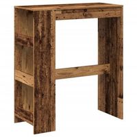 mesa alta con estantes madera envejecida 90x40x1035 cm vidaxl