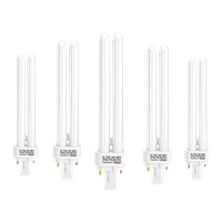 aigostar - pack de 5 bombillas plc tubo 26w maiz g24 2 pines luz blanca 6400k 1560lm no regulable